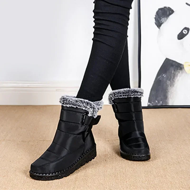 Faux Fur Long Plush Snow Boots
