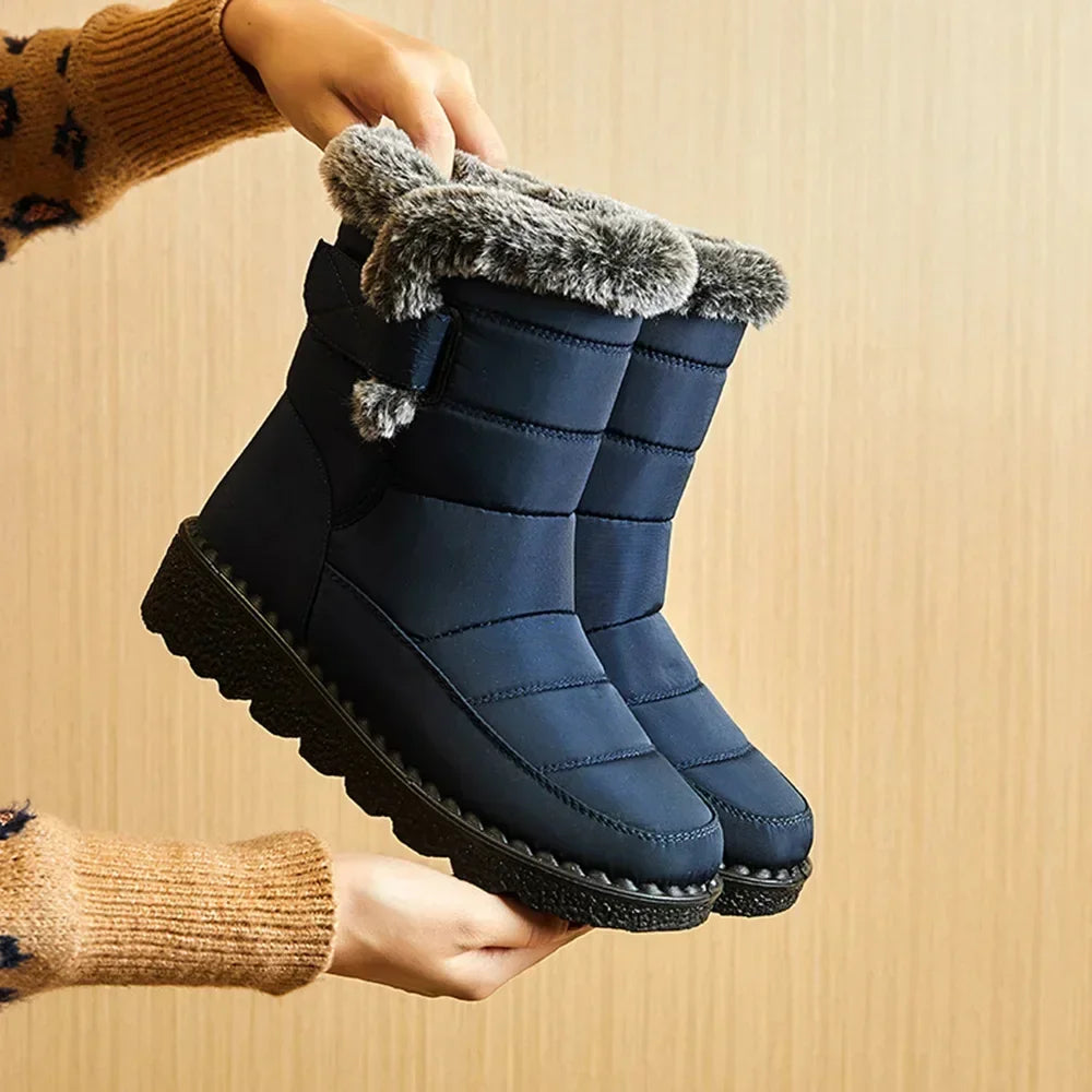 Faux Fur Long Plush Snow Boots