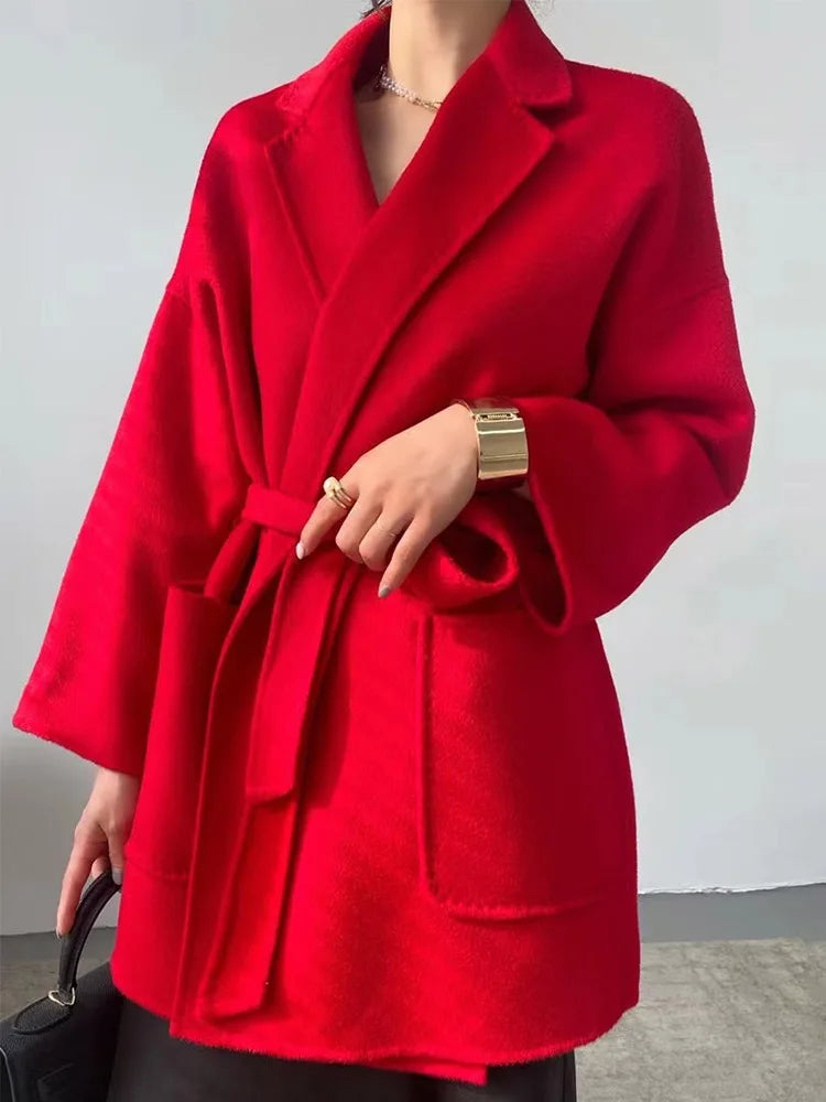 Women's Wool Water Ripple Coat
