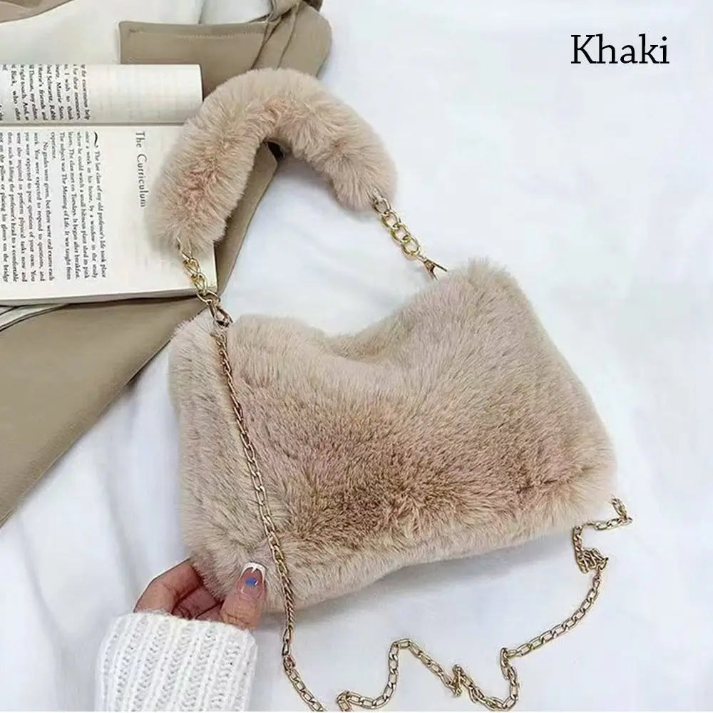 Fluffy Shoulder Chain Underarm Bag