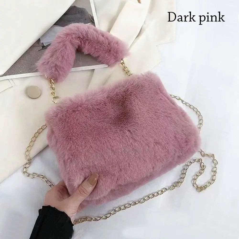 Fluffy Shoulder Chain Underarm Bag