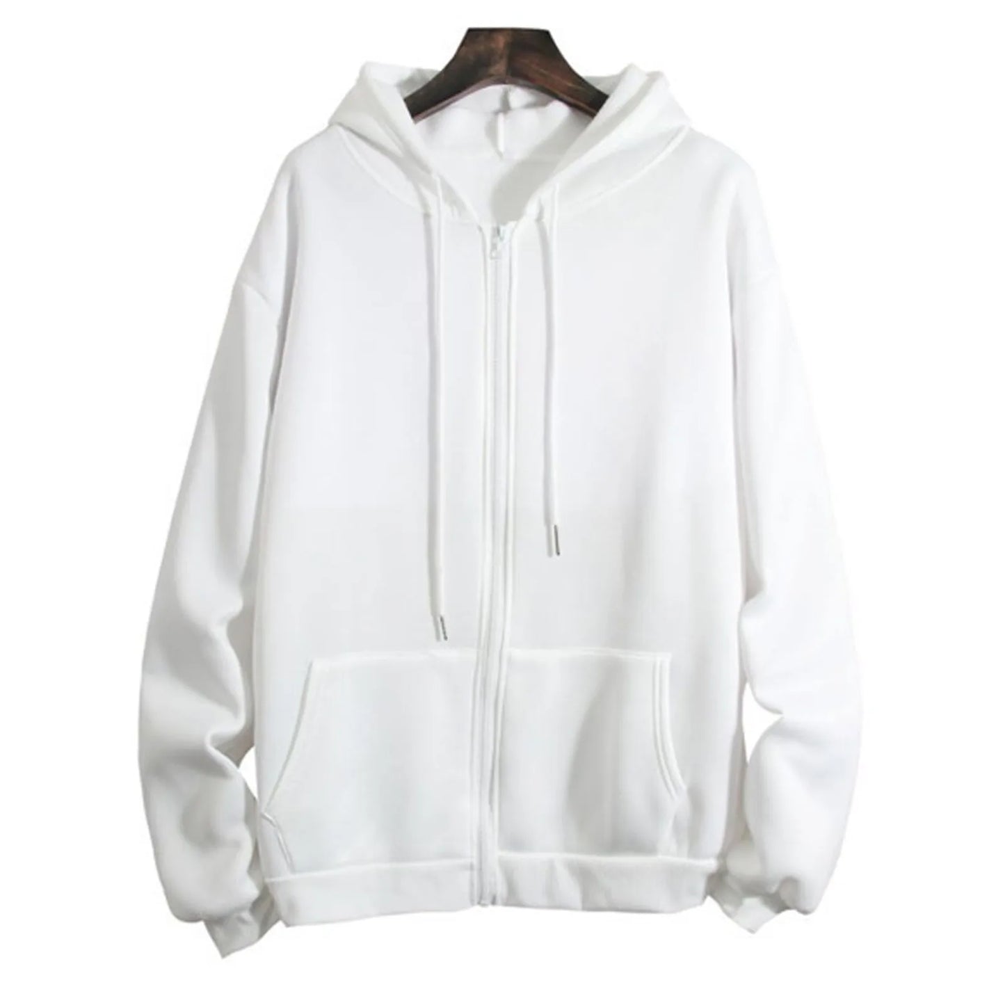 Hooded Drawstring Sweatshirt Coat