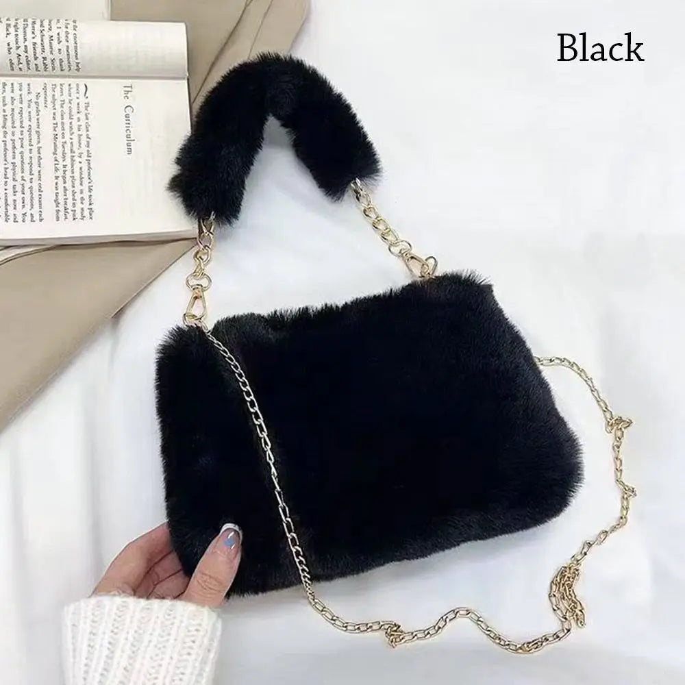 Fluffy Shoulder Chain Underarm Bag