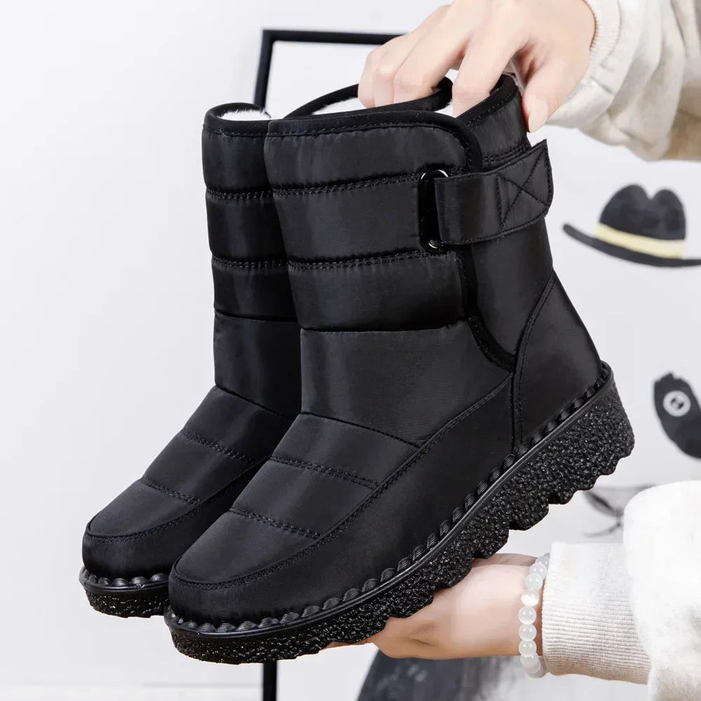 Faux Fur Long Plush Snow Boots