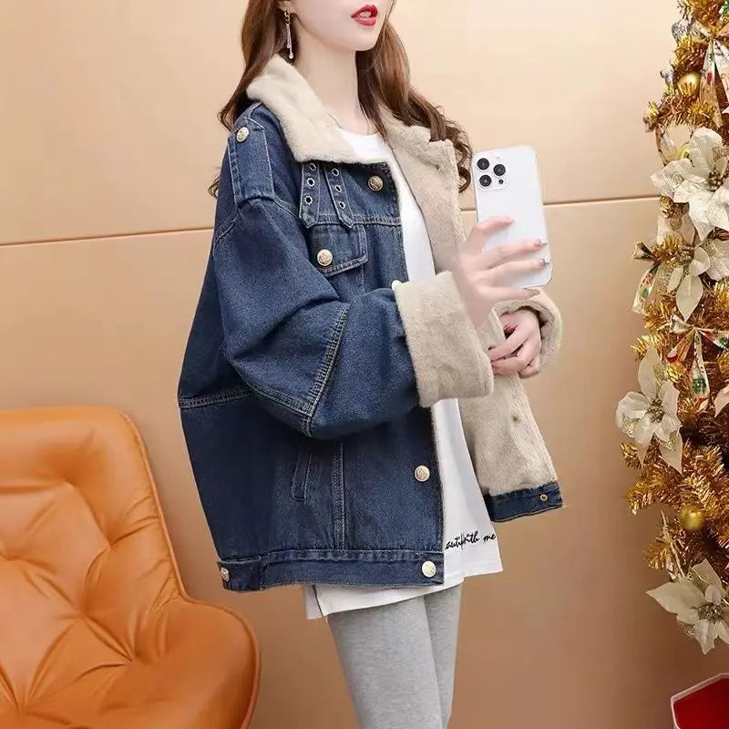 Spring Autumn New Loose Hooded Jeans