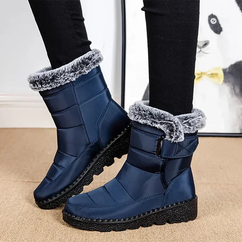 Faux Fur Long Plush Snow Boots