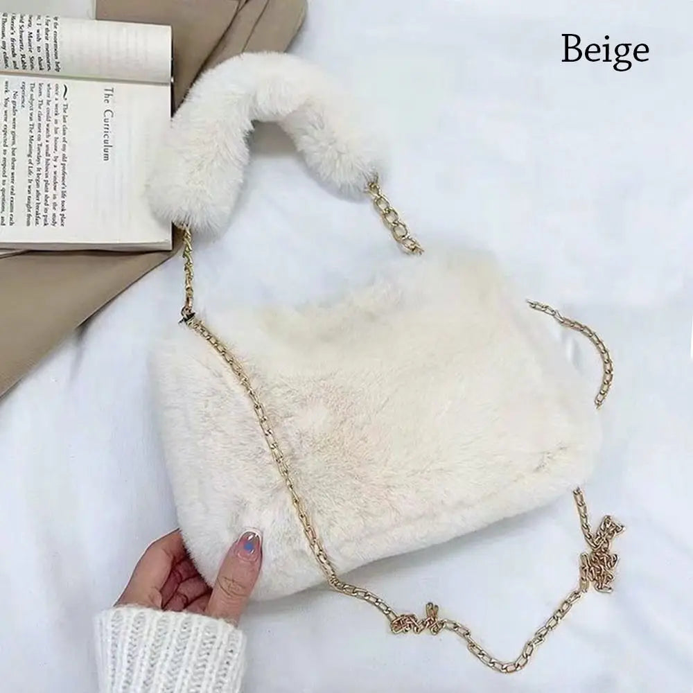 Fluffy Shoulder Chain Underarm Bag