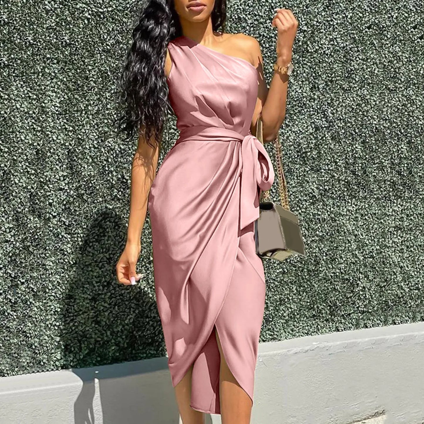 Slim Waist Pencil Long Dress