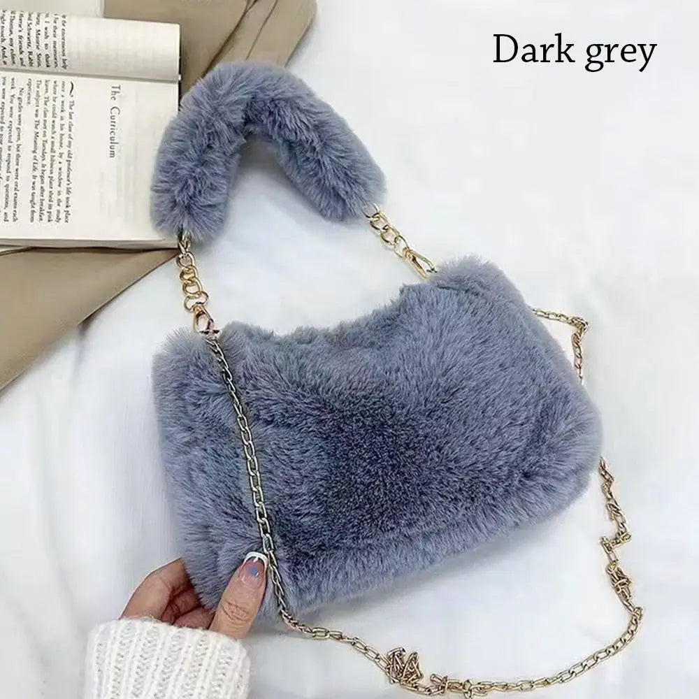Fluffy Shoulder Chain Underarm Bag
