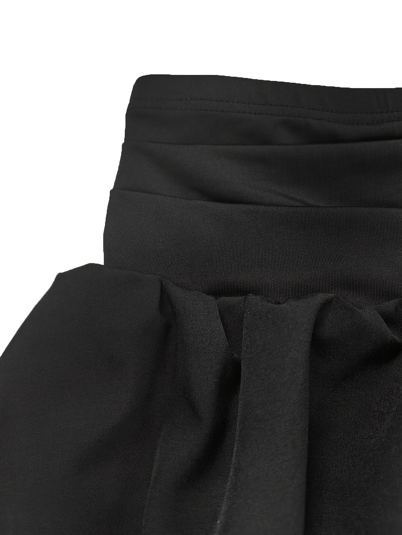 Elegant And Stylish Women'S Pleated Puff Sleeve Top And Mini Ruffled Hem Skirt