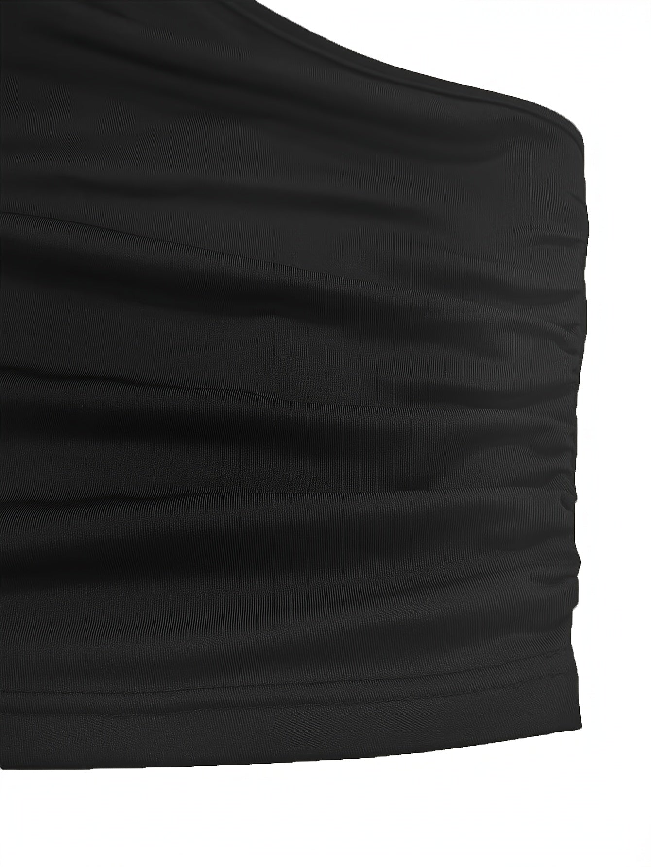 Elegant And Stylish Women'S Pleated Puff Sleeve Top And Mini Ruffled Hem Skirt