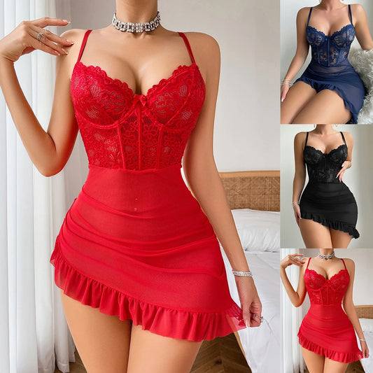 Sexy Lingerie Set With Underwire Push Up Bra