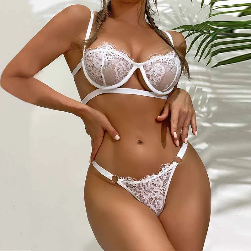 Ultrathin Lace Bra & Panties Set