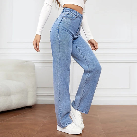 New Fashion Washed High-waisted Jeans