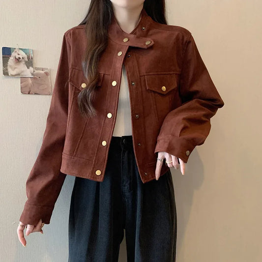 Women's Vintage Casual High End Feel Flight Jacket