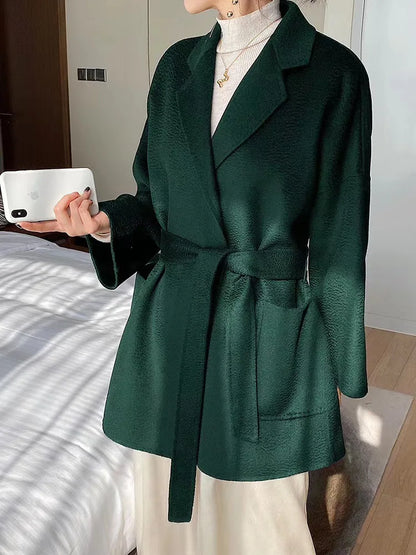 Women's Wool Water Ripple Coat