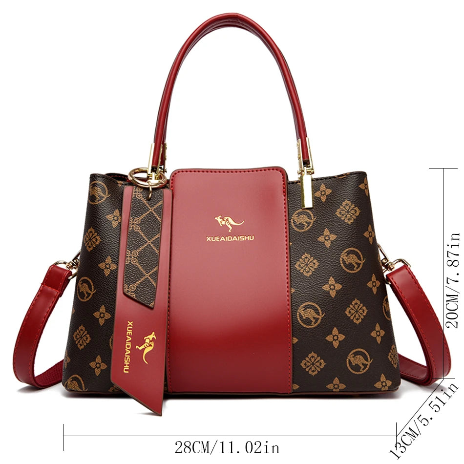 Luxury Fashion Print Leather Handbag