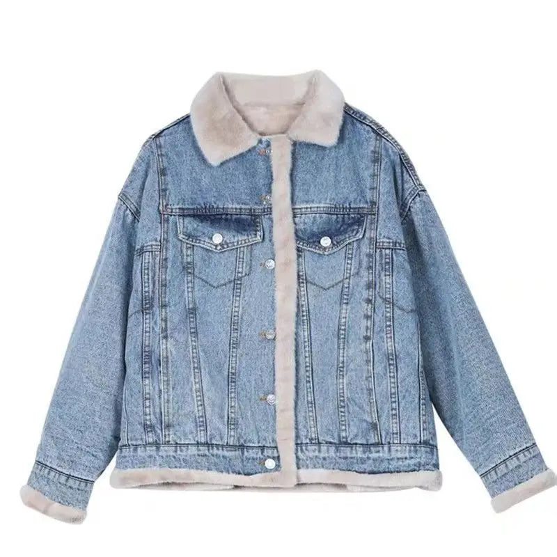 Double-sided Large Fur Collar Jacket
