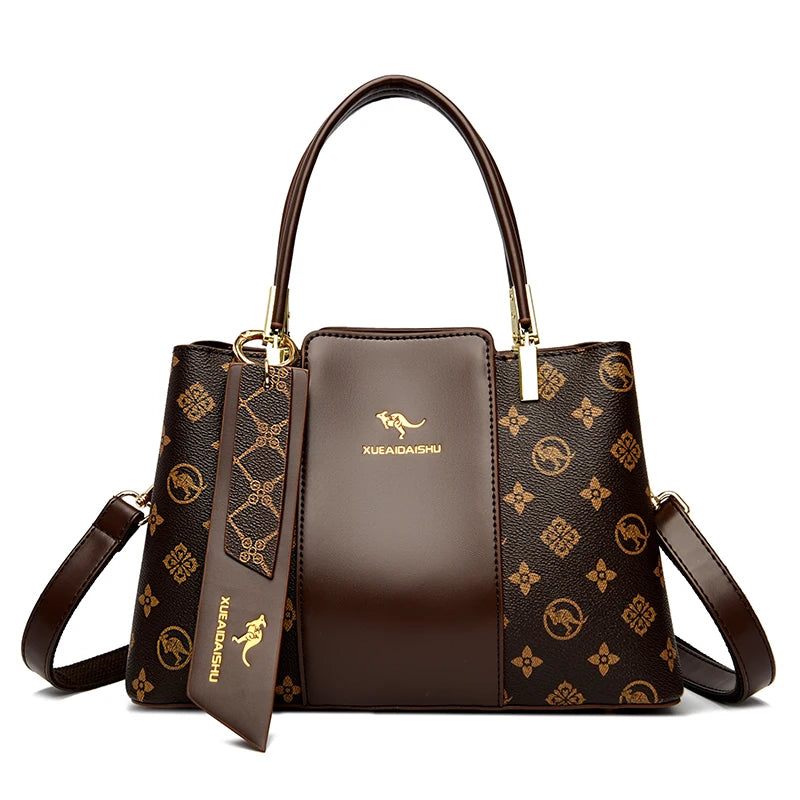 Luxury Fashion Print Leather Handbag