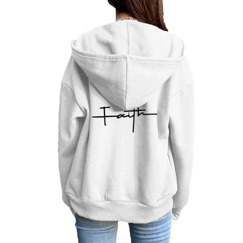 Printing Casual Hooded Sweatshirt
