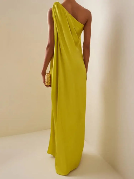 One-shoulder Sleeveless Party Dress