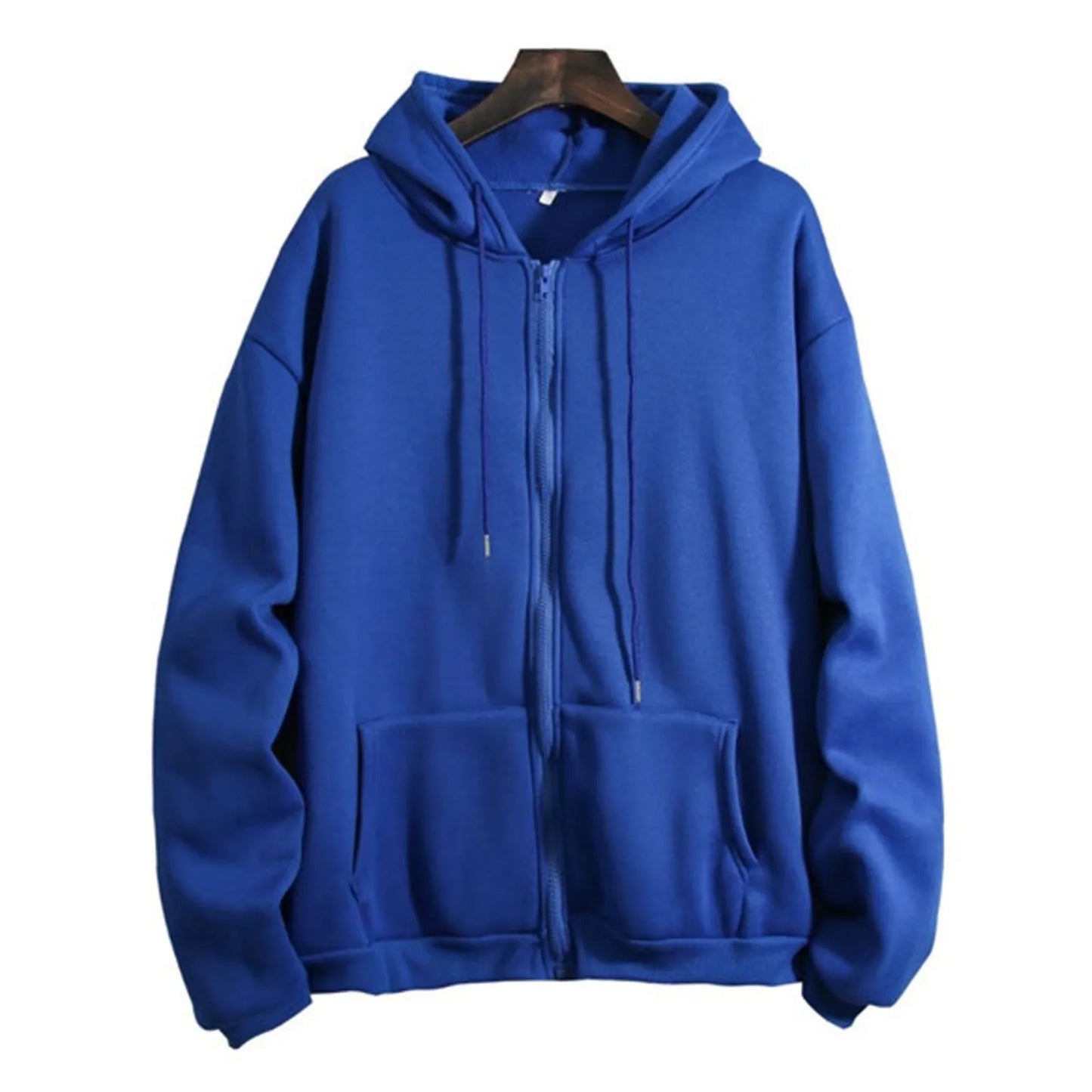 Hooded Drawstring Sweatshirt Coat