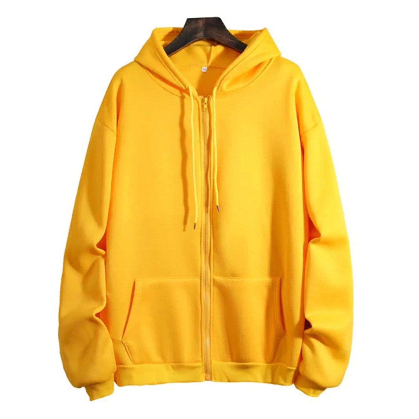 Hooded Drawstring Sweatshirt Coat