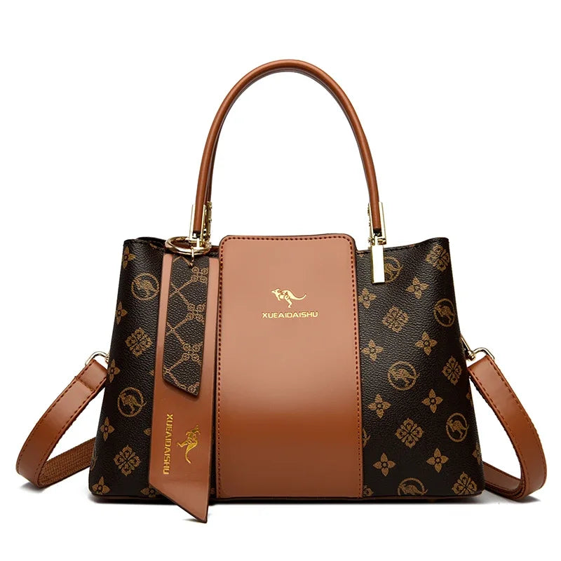 Luxury Fashion Print Leather Handbag