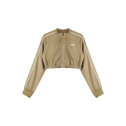Vintage Zipper Women's Cardigan Jacket