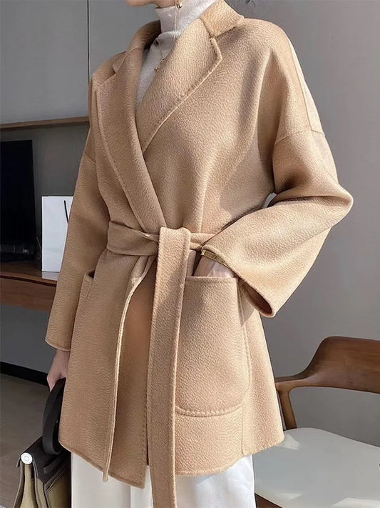 Women's Wool Water Ripple Coat