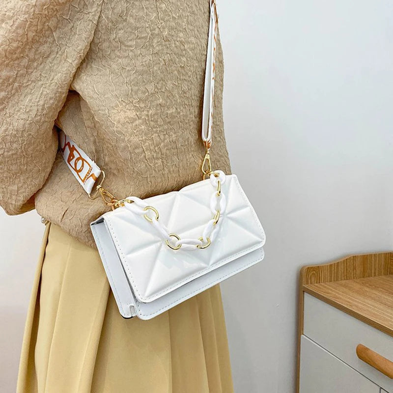 PU Leather Flap Handbag
