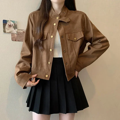 Women's Vintage Casual High End Feel Flight Jacket