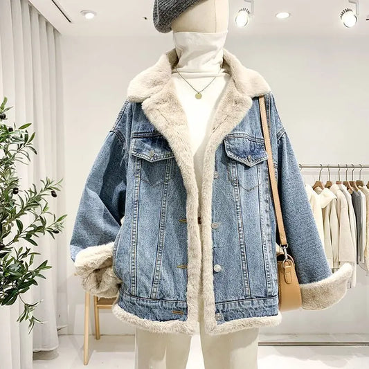Double-sided Large Fur Collar Jacket