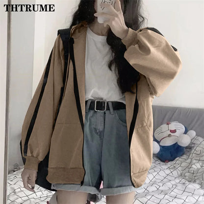 THTRUME Vintage Korean Hoodies