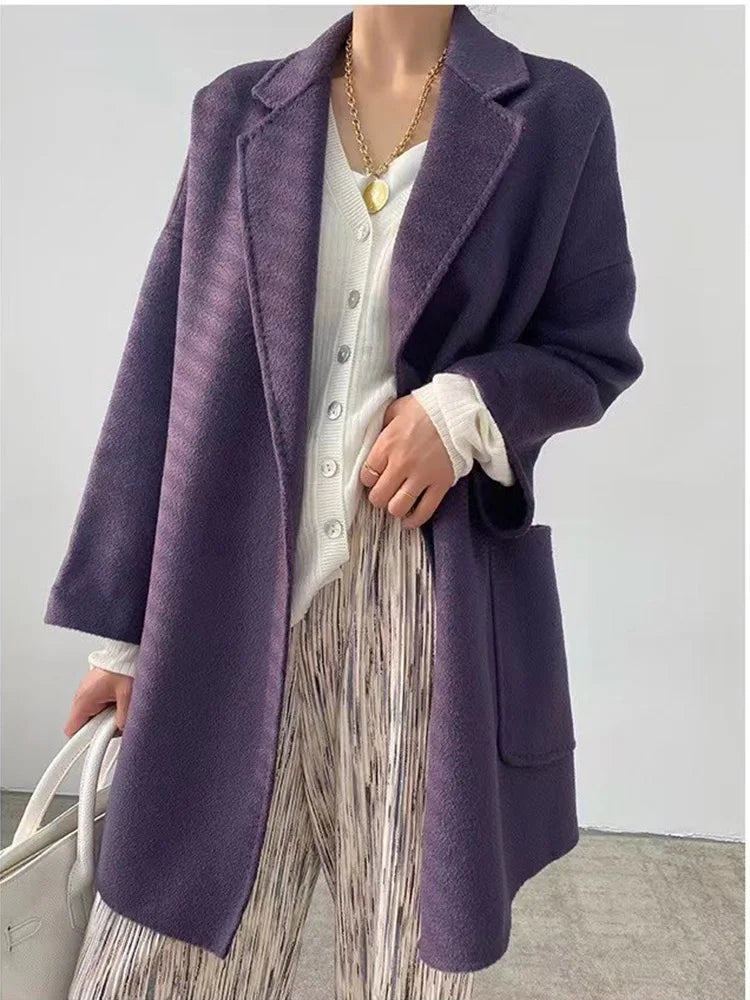 Women's Wool Water Ripple Coat