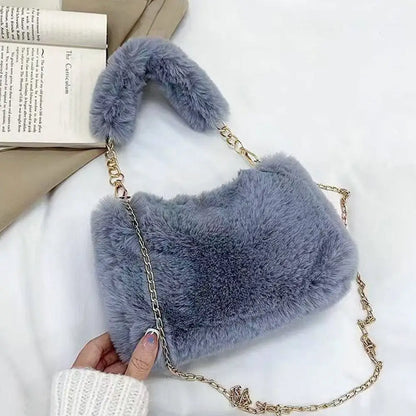 Fluffy Shoulder Chain Underarm Bag