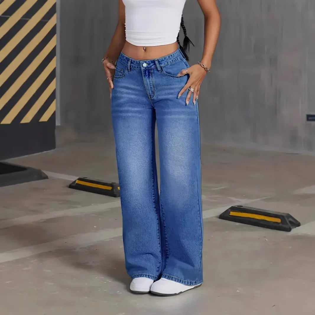 Y2k Elegant Splice Casual Trousers