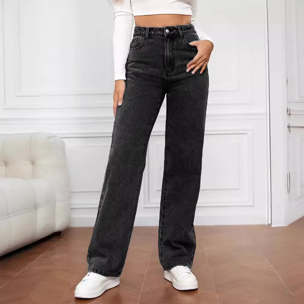New Fashion Washed High-waisted Jeans