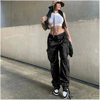 New Women's Cargo Straight Trousers