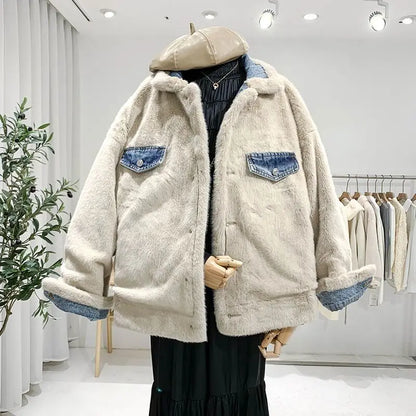 Double-sided Large Fur Collar Jacket