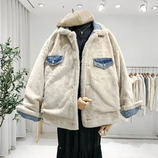 Double-sided Large Fur Collar Jacket