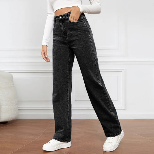 New Fashion Washed High-waisted Jeans