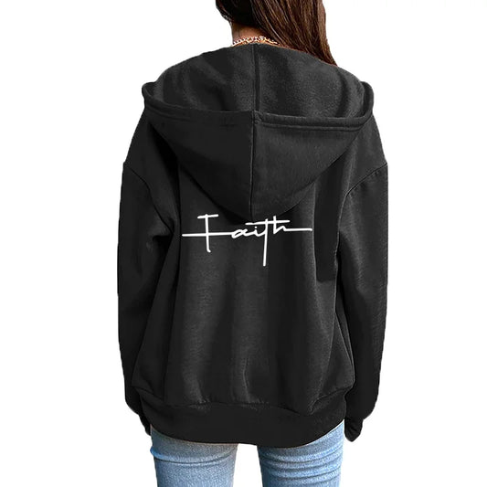 Printing Casual Hooded Sweatshirt