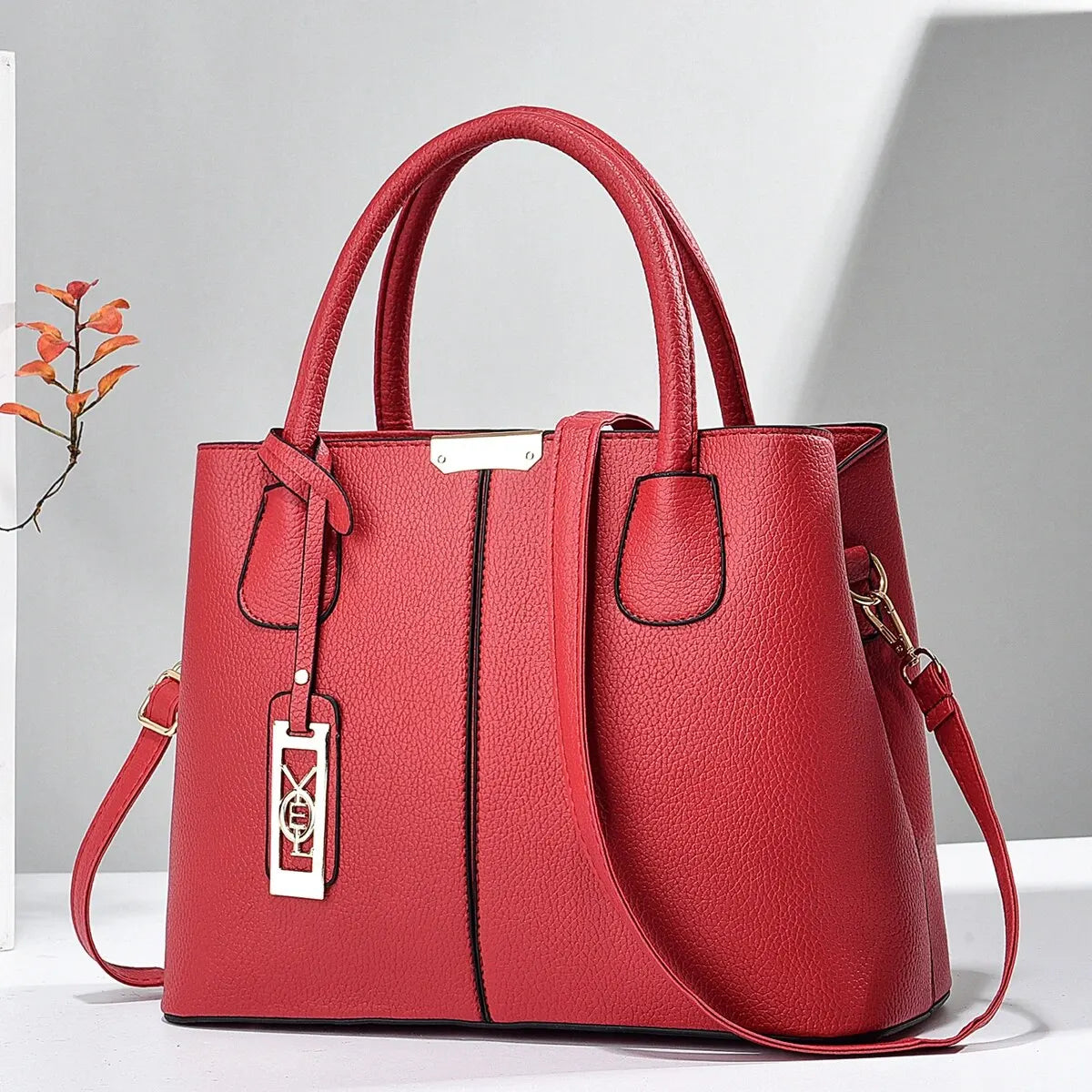 Designer Brand Leather Handbag