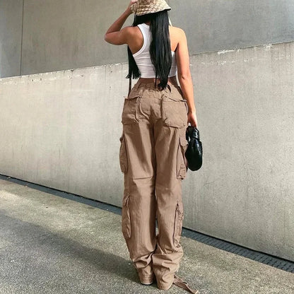 New Women's Cargo Straight Trousers
