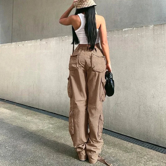 New Women's Cargo Straight Trousers