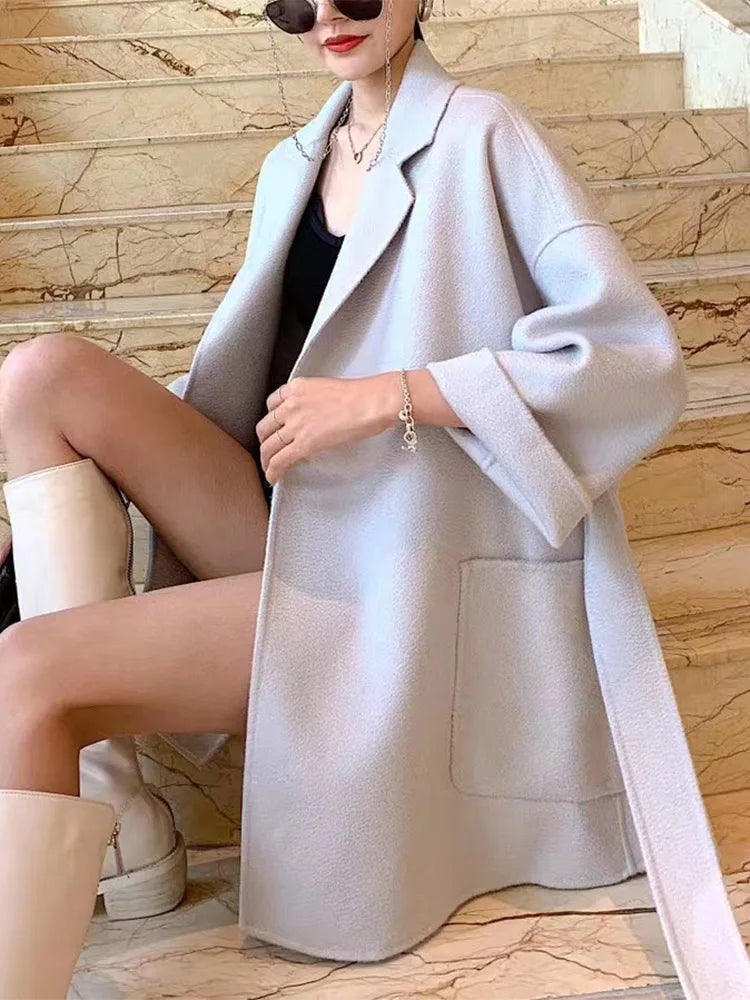 Women's Wool Water Ripple Coat
