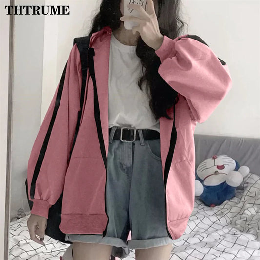 THTRUME Vintage Korean Hoodies
