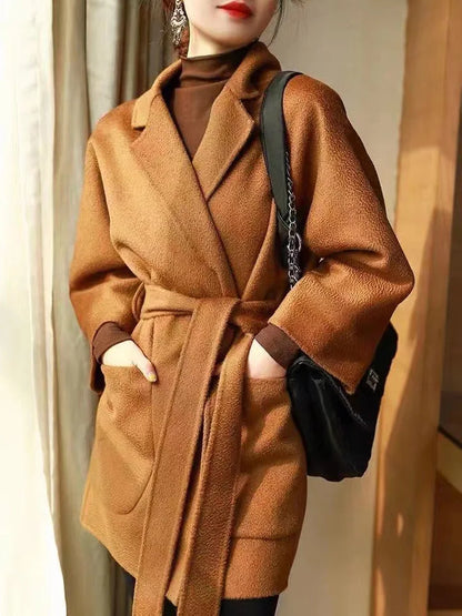 Women's Wool Water Ripple Coat