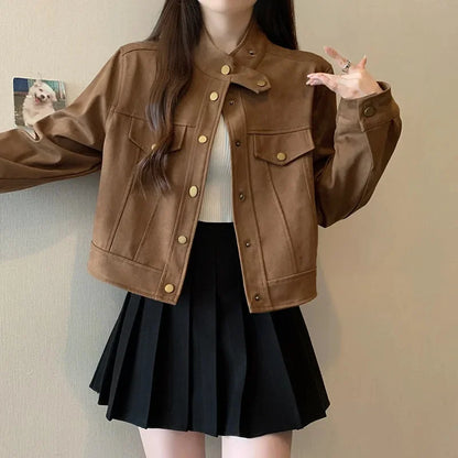 Women's Vintage Casual High End Feel Flight Jacket